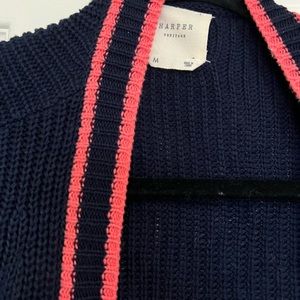 Navy blue/ pink cardigan